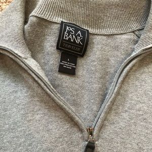 Jos A Bank grey quarter zip